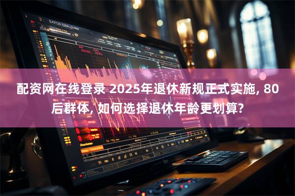 配资网在线登录 2025年退休新规正式实施, 80后群体, 如何选择退休年龄更划算?